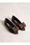 Albur Brown Bowknot Women's Ballerinas - 3