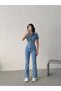 Spanish French Terry Fleece Short Sleeve Jumpsuit