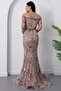 Crew Neck Sequin Detailed Tulle Dress 6087 - 7