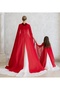 Adult+Kids Red Color Kaftan Bindalli Cape over Dress - 9