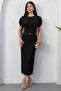 Crew Neck Flounce Sleeve Dress Dks3004 - 5