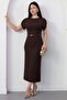 Crew Neck Flounce Sleeve Dress Dks3004 - 4