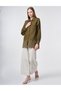 Embroidered Non-Denim Jacket Dark Khaki - 3