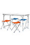 Foldable Aluminum Camping Table Set of 4 Stools - 4