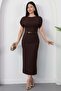 Crew Neck Flounce Sleeve Dress Dks3004 - 6