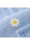 Jr. Bunnies 5-Pack Muslin Mouth Wipes 20X20 100% Cotton Blue Daisy - 2