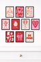 10-Piece Frame Set with Love Theme |   Red Heart |   Minimalist Painting Set 15X20 cm Mdf Uv Printing - 3