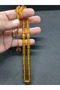 Erhan Turan Usta Eseri 0.6 Transparent Delim Double Layer Polished Arrow-Like Fire-I Amber - 5