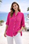 Sequin Detailed Three-Quarter Sleeve Italian Shirt