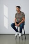 Metropolitan 2628 Brown Men's Polo Collar Short Sleeve T-Shirt - 8