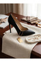 Genuine Leather High Heel Evening Dress Women's Shoes - 3