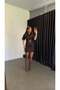 Safariy Large Gold Buckle Dress Brown