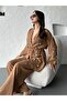 Women's Embroidered Waist-Tie Kimono Pants Stylish Set - 2