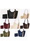 Women's Faux Leather Scarf Accessory Hand and Shoulder Bag Black and Makeup Bag Ddcq4837 - 2