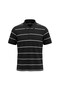 Metropolitan 2628 Black Men's Polo Collar Short Sleeve T-Shirt - 4