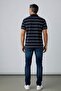 Metropoli̇tan 2628 Navy Blue Men's Polo Collar Short Sleeve T-Shirt - 8