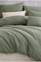 Muslin Duvet Cover Set Single Size Beige |   With Sheets