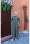 Wonderful Double Pocket Floral Embroidery Detailed 100% Cotton Special Design Linen Dress - 6