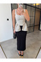 Beige Square Neck Polka Dot Blouse - 5081 - 7