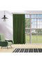 1-2 Seyrek Pi̇le Single Wing Green Color Island Background Curtain, Background Curtain with Bird Cords as a Gift - 2