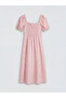 Nevavm A-Line Floral Balloon Sleeve Dress with a Difference - 6