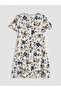 Nevavm V-Neck Floral Poplin Dress with a Difference - 4