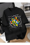 Mathematics Cube Design Printed Premium Oversize T-Shirt