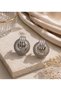 ZR Model 3 cm Hoop Design Women's Earrings in Silver and Gold Tones: Stylish, Modern, and Trendy Earrings - 2