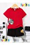 Cat-Mouse Printed T-Shirt Shorts Summer Children's Set