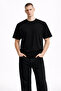 Premium Oversize Black Basic T-Shirt 100% Cotton Unisex - 4