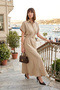Shirt Collar Belted Maxi Dress Dress 6922376
