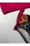 Girl's Hawaiian Leaf Print Bikini Set Fuchsia - 3