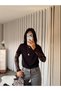 Women's Lace Sleeve Detail Circular Neck Short Sleeve Basic Cotton T-Shirt Ml94113 - 2