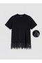 Two Mt Shop Quality Lace Detailed Soft Touch Women's T-Shirt - 5