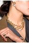 Design Rain Top Gold Premium Lock Detail Necklace - 3