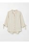 Striped Linen Blend Women's Shirt (S6) - 5
