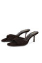 , Women's Genuine Leather Heeled Slippers 1611059Z0303 Brown - 5