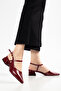 Women's Daily Ballet Flats with Open Back, Pointed Toe, Straps and 3 cm Heel - 3
