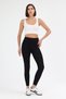Women's Black Premium Cotton High Waist Gathering Breathable Flexible Leggings - 4
