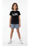 Ön Love Embroidered Girls' T-Shirt-Shorts Set