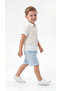 Pocket Detailed Buttoned Short Sleeve Boys' Shirt & Shorts Set - 2