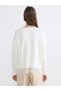 Özmarka New Season Crew Neck Lace Detailed Women's Knitwear Sweater - 4