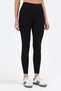 Women's Black Premium Cotton High Waist Gathering Breathable Flexible Leggings - 3