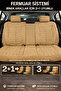 Dacia Dokker Combi 2012-2021 Compatible Mira 5 Piece Auto Seat Cushion Anti-Sweat Anti-Slip Base Tan - 3