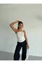 Metal Buckle Detailed Single Shoulder Strap Sandy Fabric Women's Blouse - 4