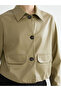 Nevavm Shirt Collar Women's Leather Look Jacket with a Difference - 3