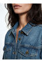 Nevavm Shirt Collar Women's Jean Jacket with Difference - 3