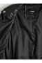 Nevavm Black Double-Breasted Collar Women's Leather Look Jacket with a Difference - S6M005Z8-Cvl - 8