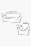 Jacquard Fabric Stain-Resistant Washable Flexible Sofa Cover - 3311 Set Waterway Pattern 4-Piece Sofa Cover - 3