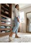 İnci Getaylı Casual Straw Slippers